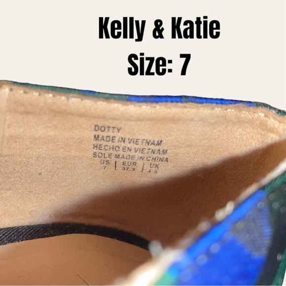 KELLY & KATIE DOTTY FLORAL PATTERN FLAT LOAFERS W/BROCADE POINTED TOES ~S/7 - Picture 5 of 11